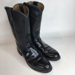 Justin Diamond J Ladies Black Roper Boots Size 6C